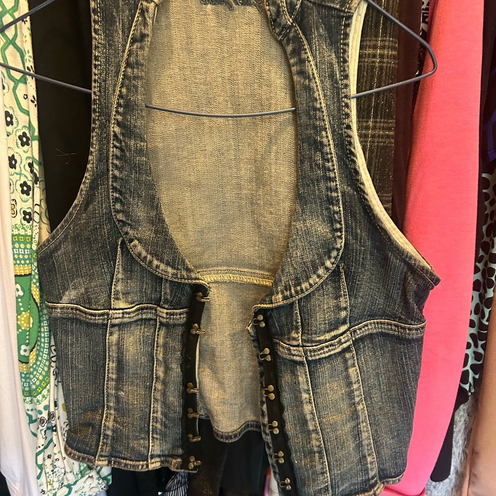 Guess Black Denim Vest